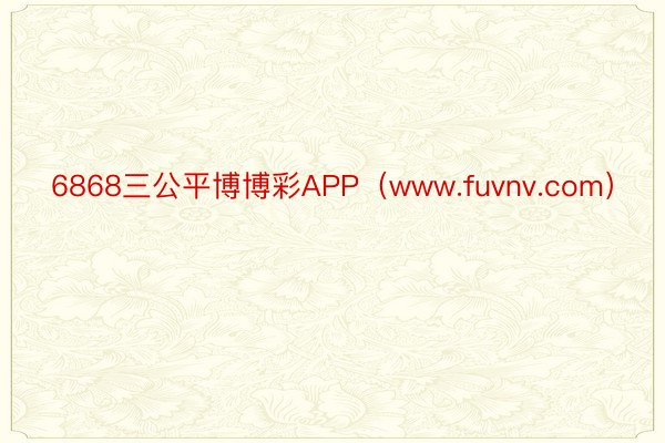 6868三公平博博彩APP（www.fuvnv.com）